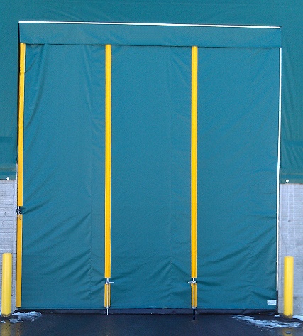 dock door curtains to cover opening