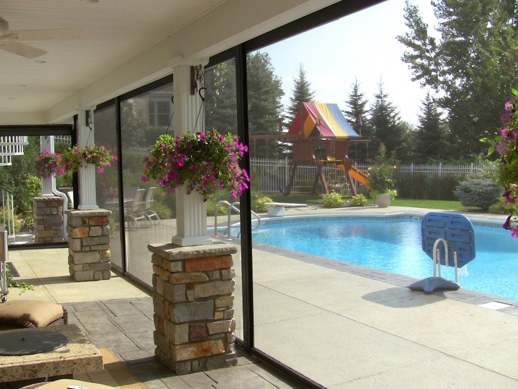 Clear Roll-up Patio Doors