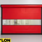 Manual Roll-Up Vinyl Door installed in a clinical facility, providing hygienic and flexible zone separation for healthcare or quarantine use