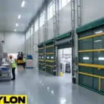 Industrial facility using multiple Roll Up Bug Doors to keep production areas clean while supporting high-traffic movement.