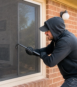 Security mesh screens installed over a commercial opening to restrict unauthorized access while maintaining ventilation and visibility.
