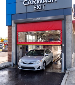 Roll up car wash door