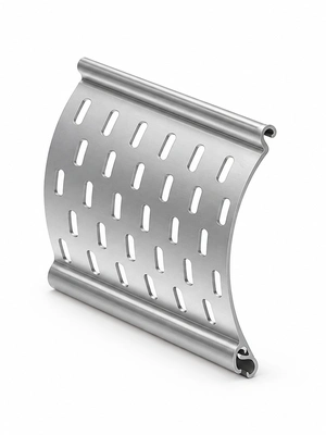 Illustration of a punched aluminum rolling shutter slat