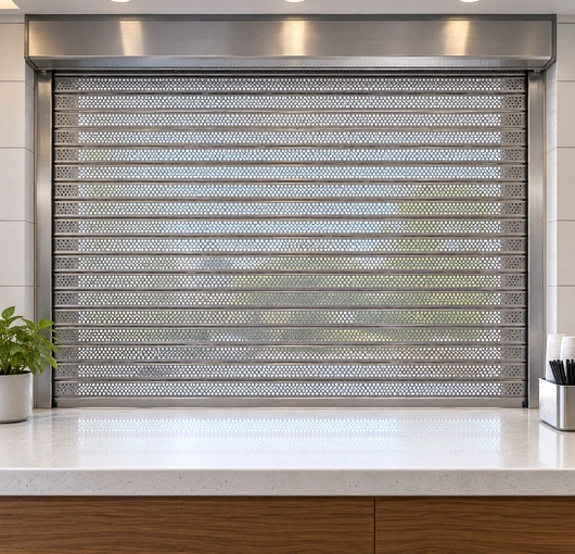 Roll up counter security doors